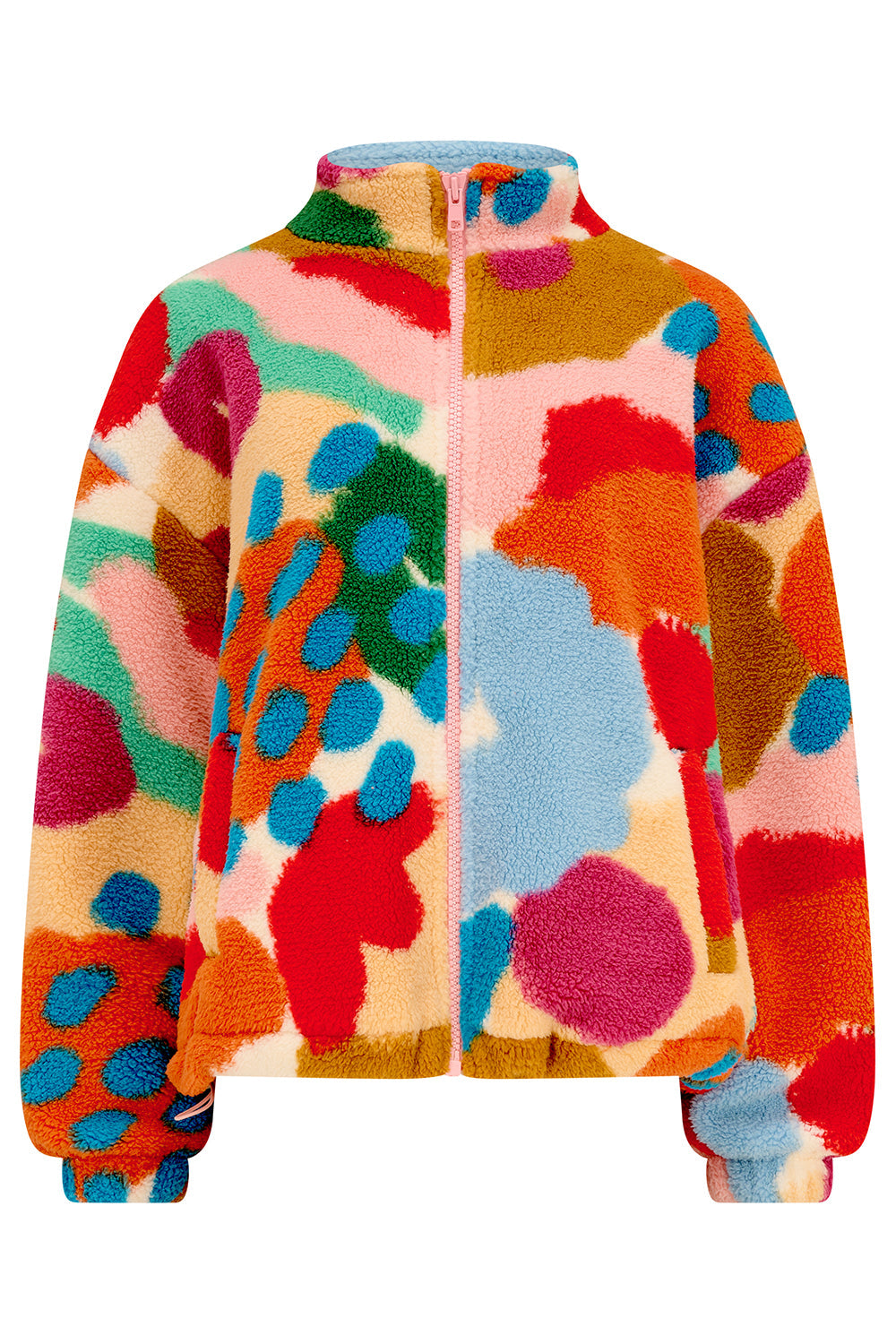 Sugarhill Hartley Zip Up Fleece Off White/Abstract Floral