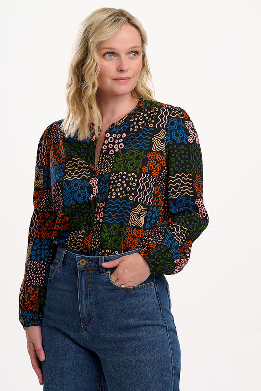 Sugarhill Checkerboard Doodle Hannah Shirt