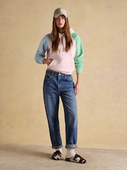 Joules Milbourne Colour Block Cotton Blend Hoodie