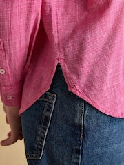 Joules Ida Pink Long Sleeved Cotton Shirt